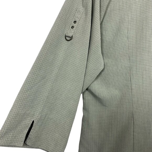 3/4 sleeve button down womens blouse green size large MARIE CLAIRE - Picture 12 of 16